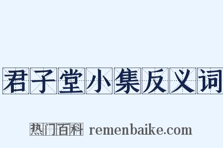 君子堂小集反义词是什么意思的图片